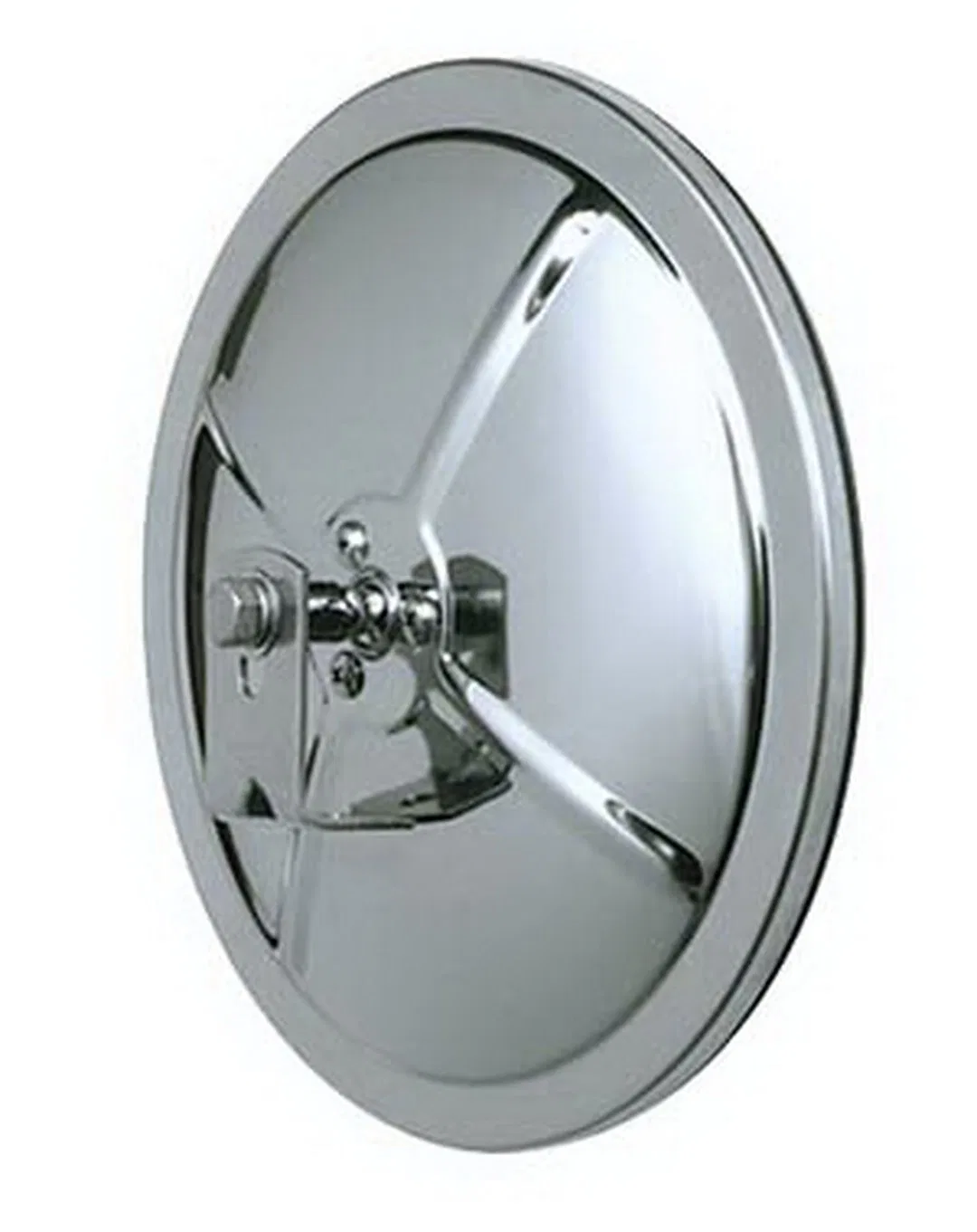 48852 – CIPA Exterior Mirror, Blind Spot Mirror Single Stainless Steel Manual With Brackets 8-1/2 Inch Round Clamp-On
